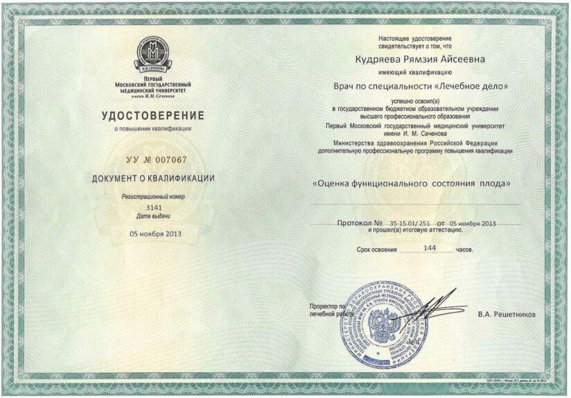 Кудряева Рямзия Айсеевна