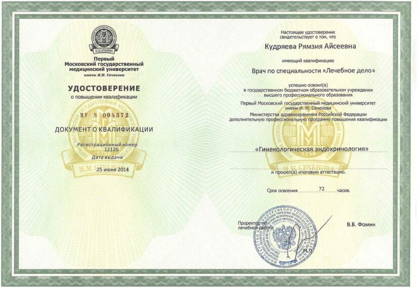 Кудряева Рямзия Айсеевна