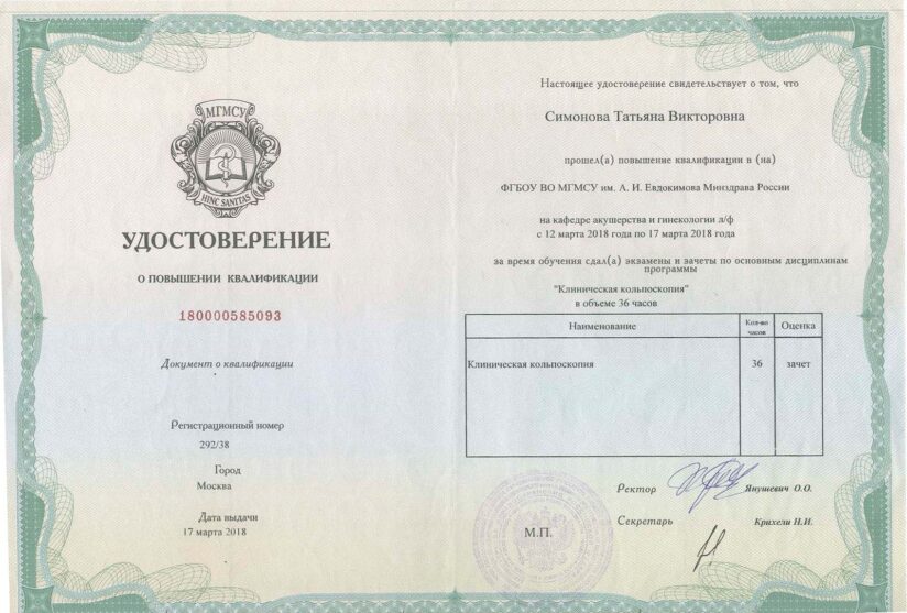 Симонова Татьяна Викторовна